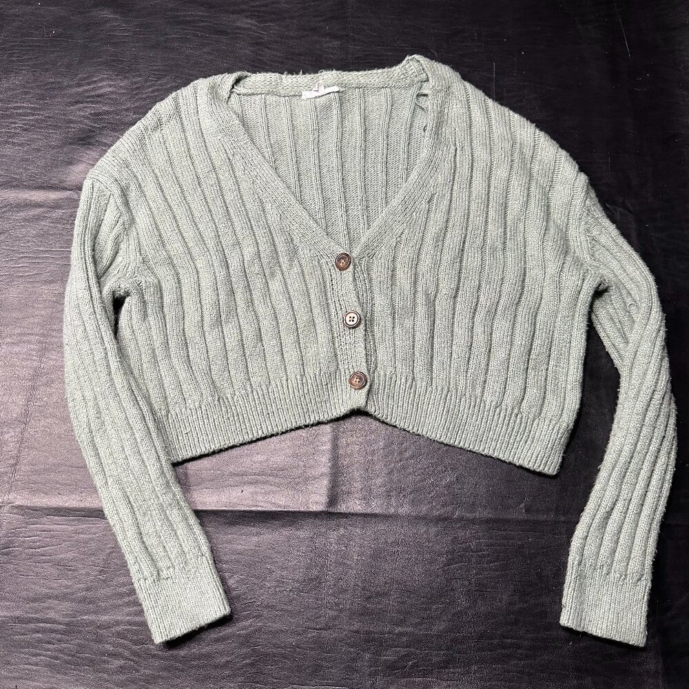 Garage Cropped V-Neck Sweater